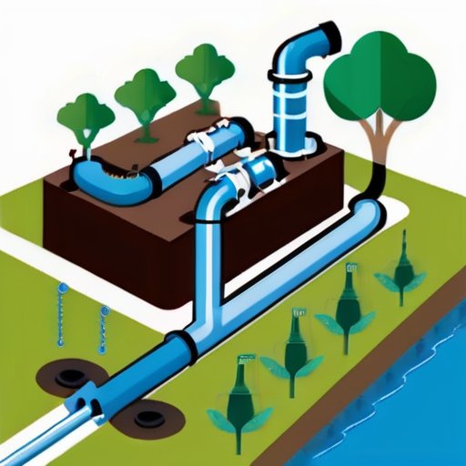 Современная система переработки воды с трубами, насосами и фильтрами, подчеркивающая устойчивость и энергоэффективность.