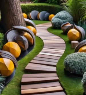 Деревянные скульптуры в садовом дизайне: Искусство, традиции и уют вашей природы