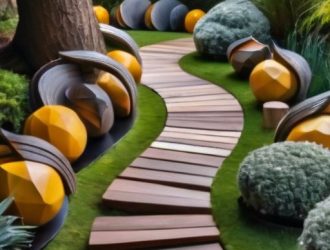 Деревянные скульптуры в садовом дизайне: Искусство, традиции и уют вашей природы