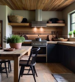 Дерево в интерьере кухни: как создать уютное и стильное пространство