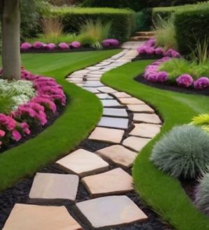 Дорожки из песчаника: красота, долговечность и стиль для вашего дачного участка