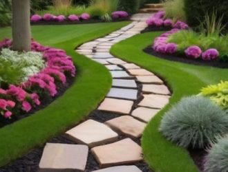 Дорожки из песчаника: красота, долговечность и стиль для вашего дачного участка