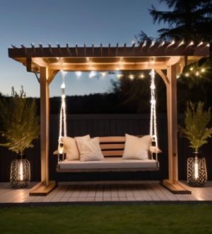 Идеальное освещение для дачных качелей: как создать уют и комфорт на вашем участке