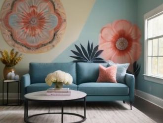 Уникальные акцентные стены: искусство росписи в современном интерьере