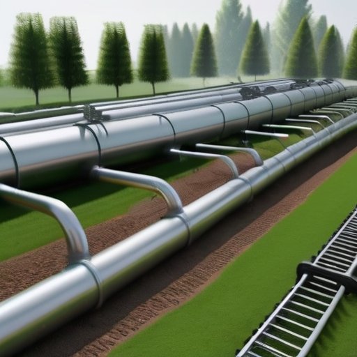 Современная газопроводная система с подземными и надземными участками, контрольными клапанами и технологическими датчиками в городской и сельской местности.