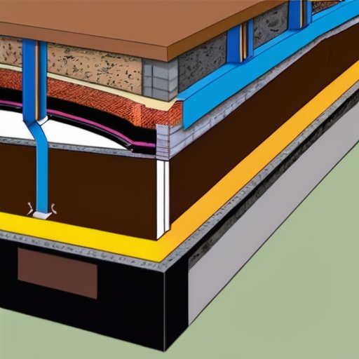 Срез фундамента здания с различными типами деформационных швов: температурные, осадочные и сейсмические. Материалы: резина и металл, инструменты и схемы установки.