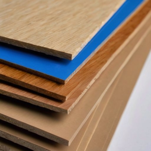 Два контрастных панела: ДСП с грубой текстурой и натуральной отделкой, МДФ с гладкой полированной поверхностью.