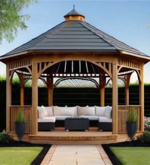 Идеальная беседка 4×3: Как построить стильное укрытие с двускатной крышей для вашего участка