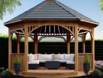 Идеальная беседка 4×3: Как построить стильное укрытие с двускатной крышей для вашего участка