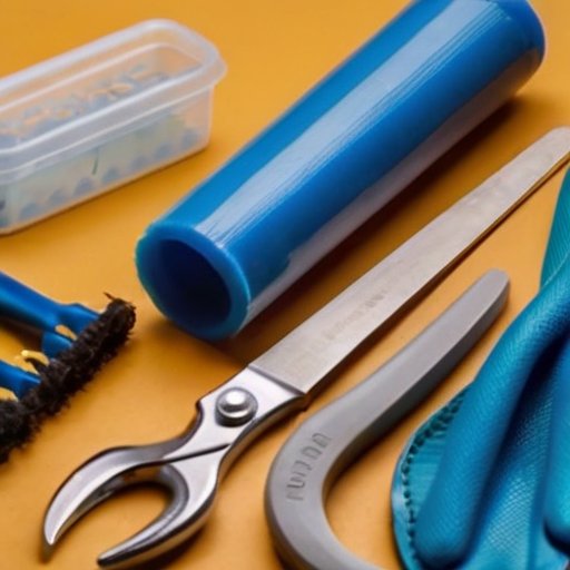 Чистый верстак с инструментами для удаления жидких гвоздей в аккуратном гараже.