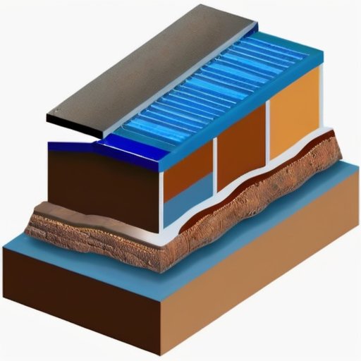 Фундамент для блочного дома: сечение с типами фундаментов, слоями почвы и инструментами.
