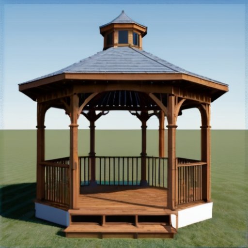 Чертеж беседки с деталями материалов, размеров и спецификаций дизайна.