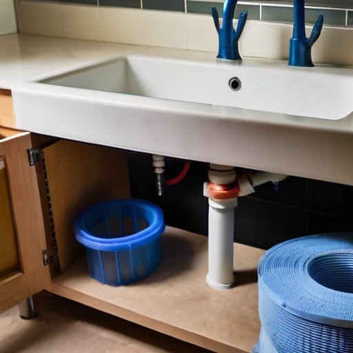 Подготовленный рабочий стол для установки водяного фильтра.