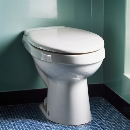 Современный туалетный бачок с кнопкой с метками деталей и инструментами для ремонта.