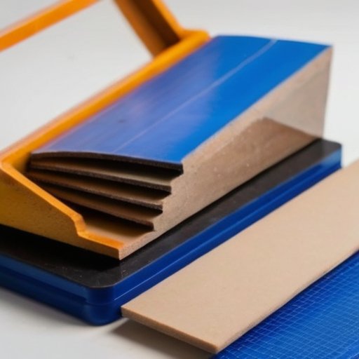 Упорядоченное рабочее место для ремонта МДФ панелей с инструментами и материалами.