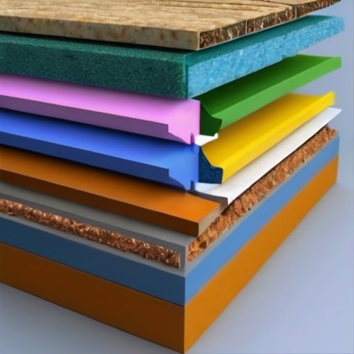 Срез стены дома с различными утеплителями: минеральная вата, полистирол, полиуретановая пена, эко-шерсть, пеностекло, целлюлоза и пробка.