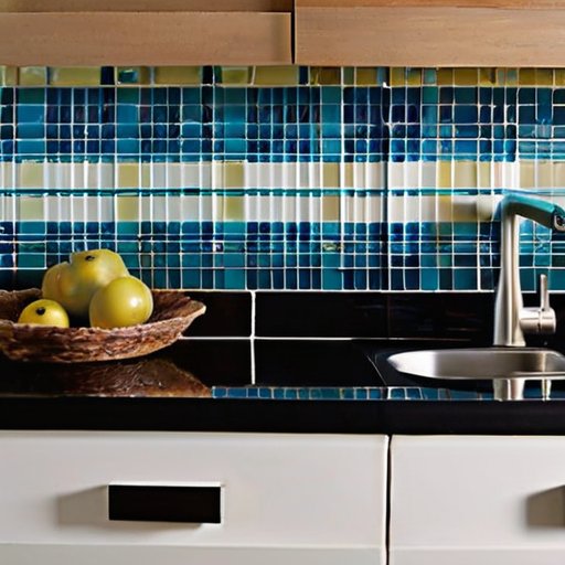 Современный кухонный фартук с разнообразными техниками дизайна и гармоничными цветами.