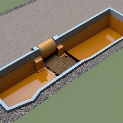 Схема дренажного колодца на строительном участке с размерами, материалами и типами почвы.