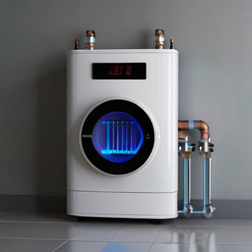 Современный газовый котел с цифровым дисплеем и кодом ошибки 