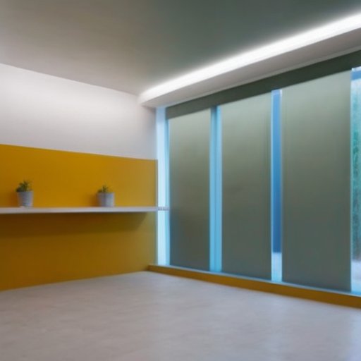 Комната с полуторной стеной, где наносят штукатурку. Открытые окна, свет и свежий воздух, термометр и гигрометр на столе, чистота и порядок.