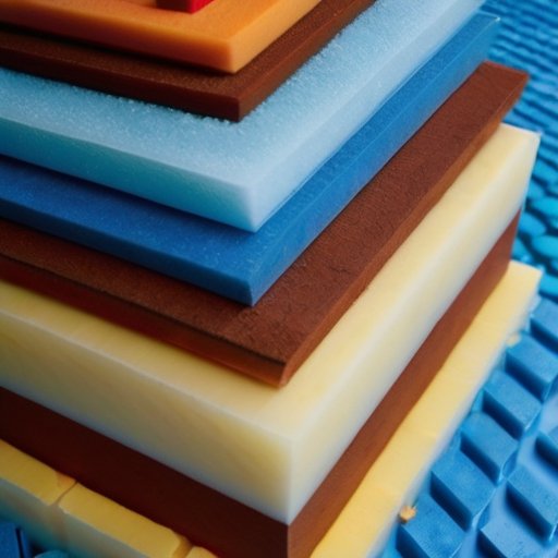 Стек пеноблоков в строительстве с каплями воды и лужей на фоне частично построенной стены.