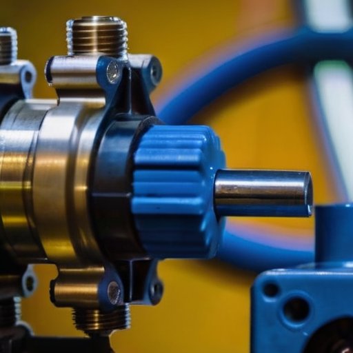 Неисправный водяной насос с видимыми электрическими компонентами и признаками износа в мастерской.