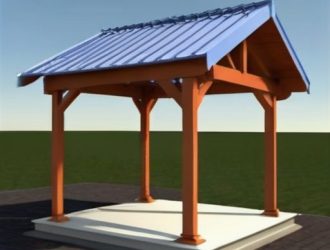 Пошаговое руководство по проектированию беседки 3х4 с односкатной крышей