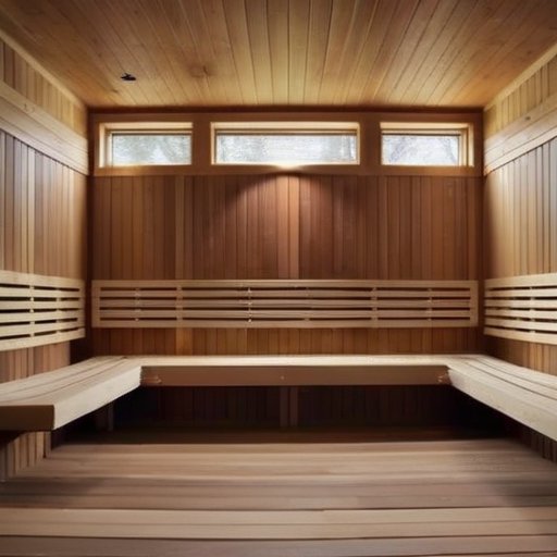 Вход в сауну с вентиляционной системой и деревянной отделкой.