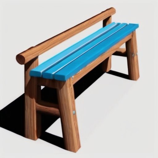 Деревянная скамейка в живописной обстановке с тремя отделками: глянцевой, масляной и матовой антисептической.