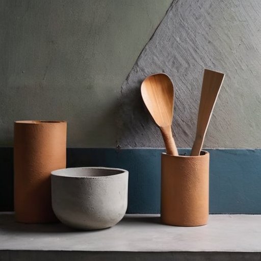 Подготовленная стенка из бетонных блоков с новым слоем штукатурки, инструменты рядом.