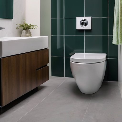 Современный туалет с оптимальным расположением и минимальными расстояниями, рядом раковина и биде.