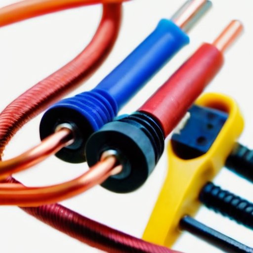 Два медных провода: жесткий и гибкий, в аккуратной электрической мастерской.