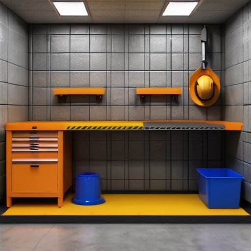 Строительная сцена: резка газобетонной стены с использованием пилы, уровня и средств защиты. Четкие отметки на стене, организованное рабочее место.