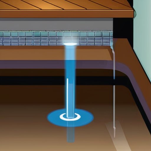 Подвал с водой на полу, поврежденные стены, капающий трубопровод и высокий уровень влажности. Срочная необходимость в действиях.