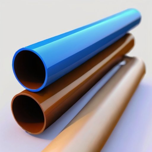 Три типа труб для скважин: пластиковая, стальная и композитная, с описанием характеристик на фоне чистой среды.